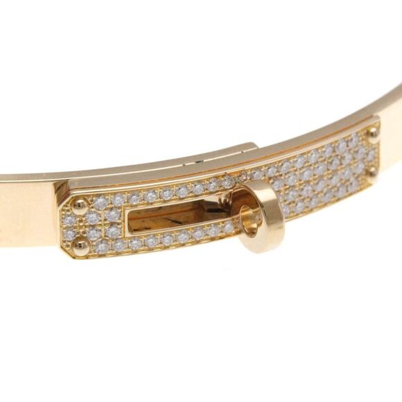 Pre Loved hermes Kelly Diamond Bracelet LG Women Gold Bracelets - Picture 3 of 8
